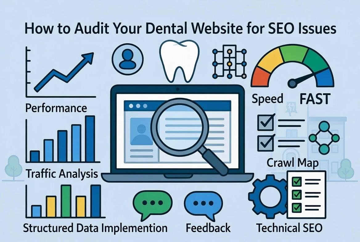 Dallas dental SEO failure showing poor ranking website analytics and mistakes in digital marketing